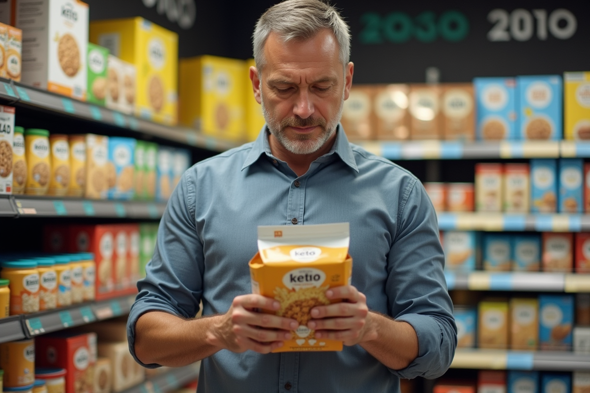 Homme achetant des flocons d